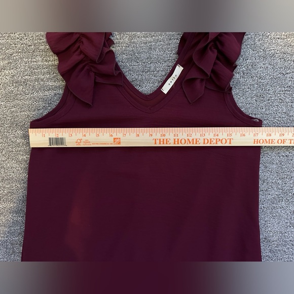 Entro Burgundy Ruffle Mini Dress - Picture 6 of 7